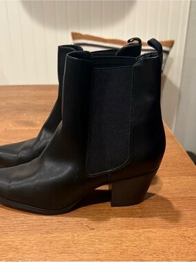 Gap Black Chelsea Ankle Boots with Block Heel Size 8